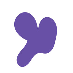 Green purple abstract shapes decoration 