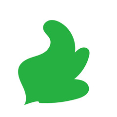 Green purple abstract shapes decoration 