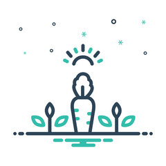 Fototapeta premium Mix icon for vegetable garden