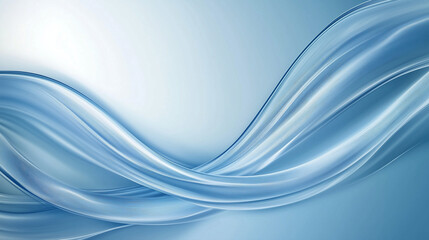 Obraz premium Abstract Fluid Waves: Serene abstract background featuring flowing, smooth waves of cool blue hues, ideal for conveying elegance, tranquility, and a sense of modern design.