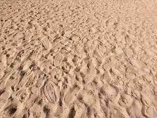 Beach sand texture, empty sand background.