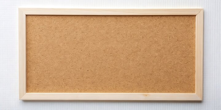A Blank Light Brown Corkboard with a Simple Wooden Frame Ready for Your Notes and Reminders