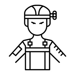 soldier outline icon