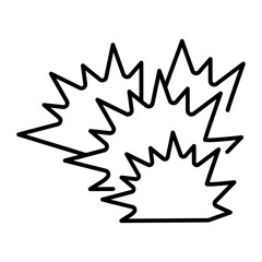 explosion outline icon