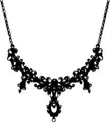 black and white necklace