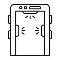 metal detector outline icon