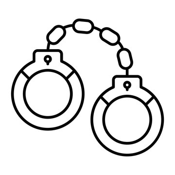 black outline handcuffs clip art preview