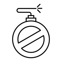bomb outline icon