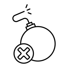 bomb outline icon