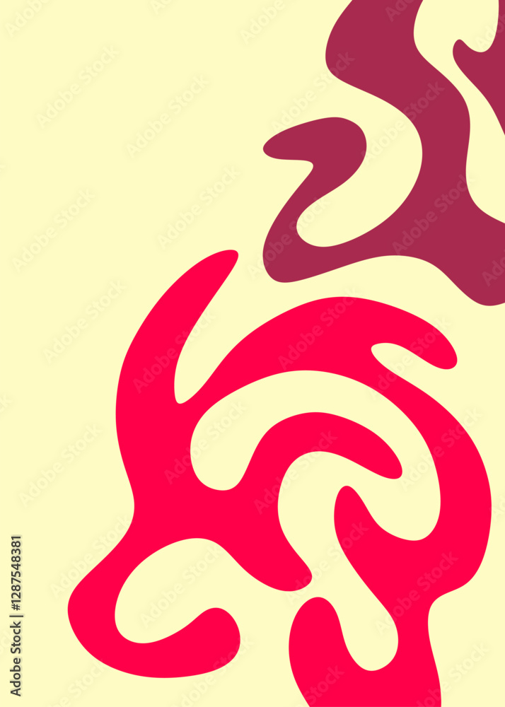 Poster abstract background with wavy line pattern and with some copy space area