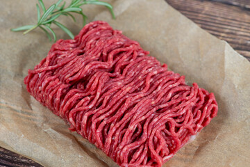 fresh minced beef for cooking 