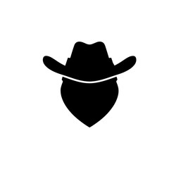 Cowboy Hat silhouette vector icon sign symbol illustration design.