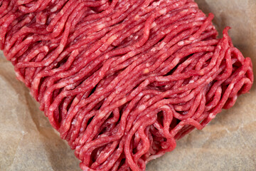 fresh minced beef for cooking 