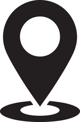 Location pin icon flat vector illustration design