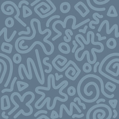 Seamless pattern of hand drawn doodles