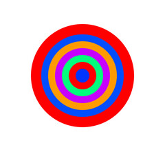 colorful target isolated on white