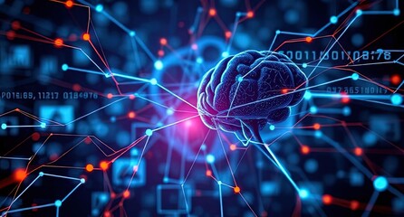 Obraz premium digital bakground for presentaion futuristic - ai generated