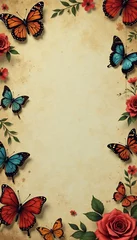 Vintage textured backdrop featuring a grunge butterfly pattern for artistic projects, artistic, projects, pattern