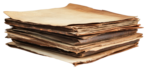 PNG Documents papers stack historical.