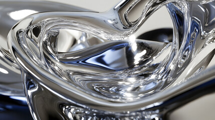 Silver sculpture featuring a heart shaped design as a centerpiece for home or office decoration