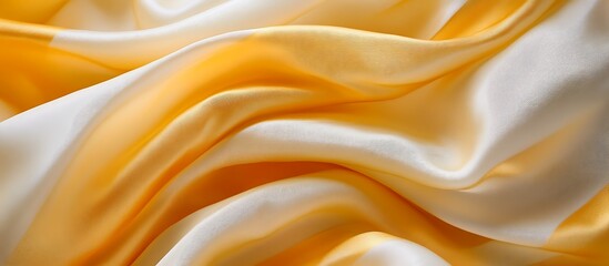 Fototapeta premium Luxurious Yellow & White Fabric Texture