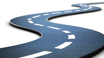 A conceptual illustration of a business roadmap forming into a 3D structure