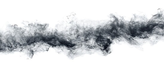 Fototapeta premium Abstract Smoke Clouds Against White Background