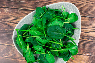  Close up of fresh spinach 