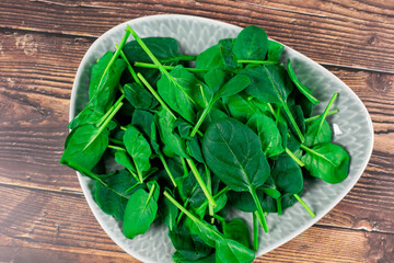  Close up of fresh spinach 