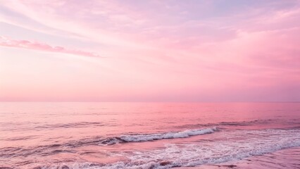 Sunset and sunrise over the sea and mountains with beautiful clouds, waves, and reflections