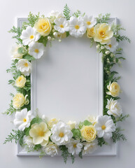 Light and airy yellow and white flowers surrounding a white tray to elevate home display styling Earth Tone Modern Interior design inspiration