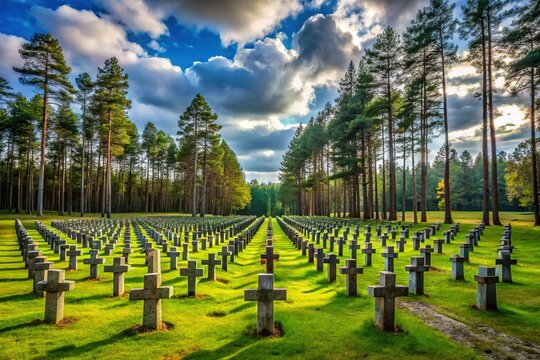 Solemn Remembrance: Palmiry Forest WWII Victims' Cemetery, Warsaw, Poland