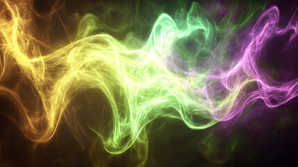 Obraz premium Colorful smoke swirls on a dark background creating an abstract artistic effect