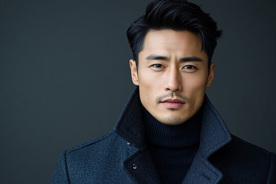 A handsome man looking straight into the camera with purpose