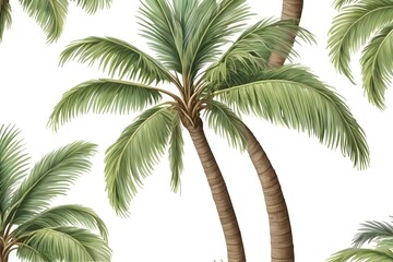 Fototapeta premium palm tree on white background