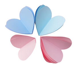 PNG Paper hearts envelope background design.