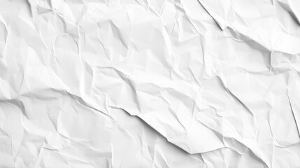 Obraz premium White blank crumpled and creased paper poster texture background 