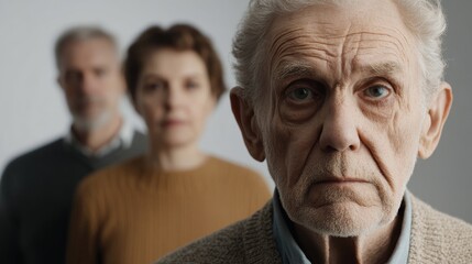 Dementia symptoms causing difficulty in recognizing family members. Featuring memory loss and confusion