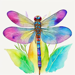 dragonfly isolated on white background