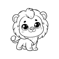 cute lion illustration