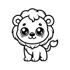 cute lion illustration