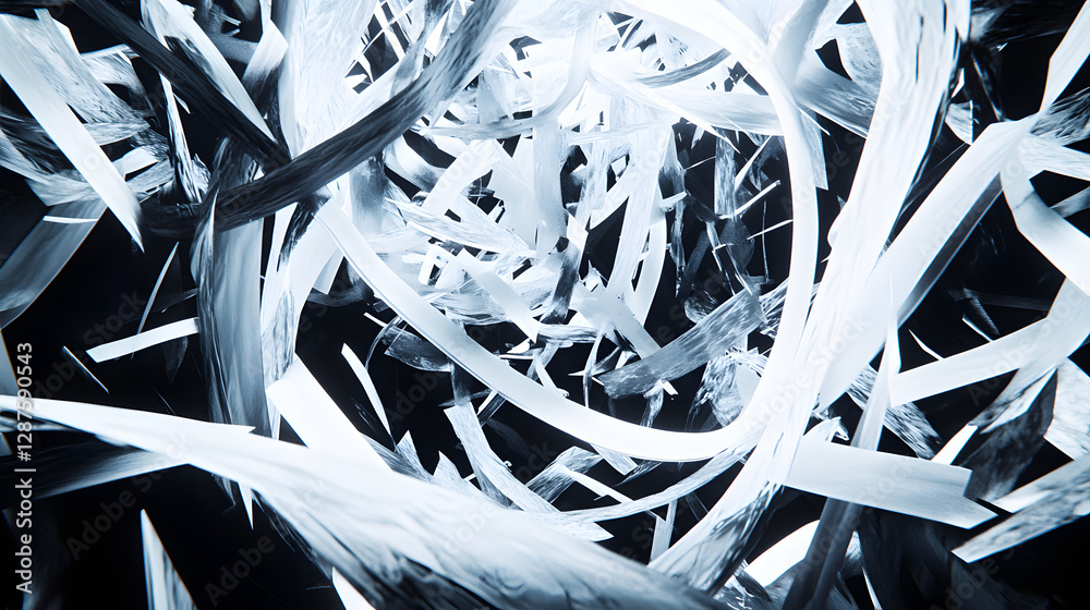 Poster black and white abstract background featuring a circular design with intricate patterns and textures