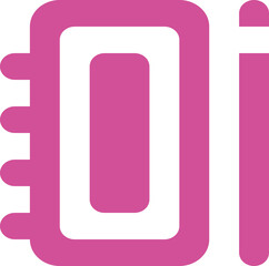 Notebook And Pen icon logo design 