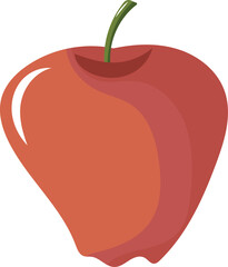 Illustration of a Fresh Red Apple