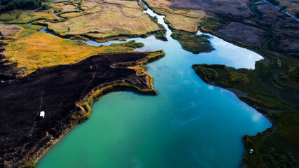 Lake Mirnoye, Almaty region in Kazakhstan.