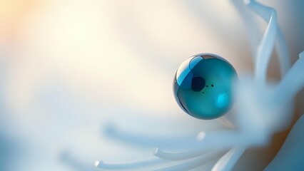 water drop on blue background