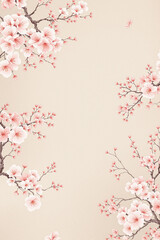 Fototapeta premium Japanese cherry blossom background