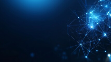 Abstract blue network connectivity background for tech and digital design.