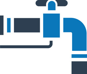 Water pipe vector icon