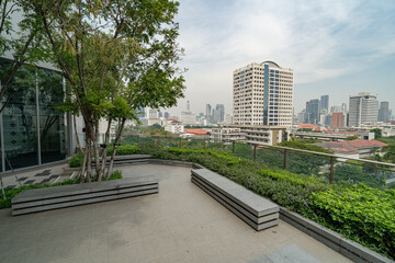 empty roof top in Bangkok city